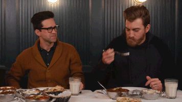 rhett and link hot ones GIF by First We Feast: Hot Ones