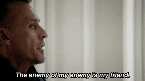 The enemy of my enemy is my friend GIFs - Get the best GIF on GIPHY