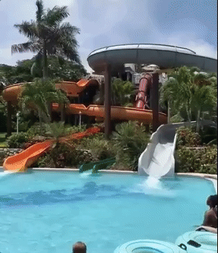 nerdcore sports water waterslide GIF