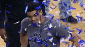 minnesota timberwolves confetti GIF by NBA