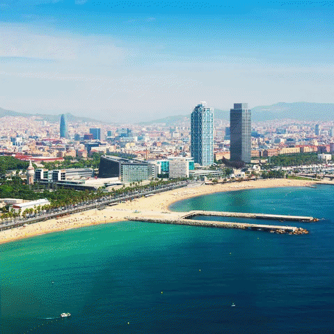 hey-you holiday vacation barcelona spain GIF