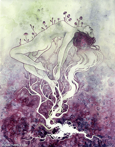 missglittercyannide psychedelic growth GIF