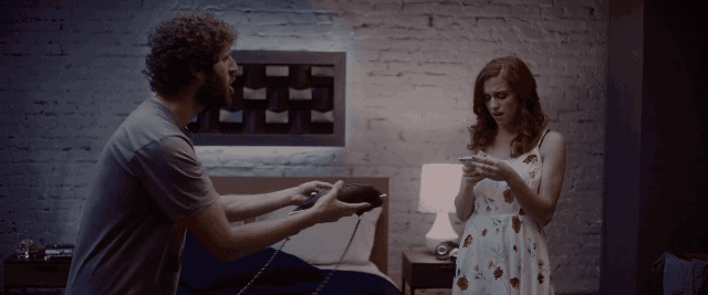 Lil Dicky lil dicky pillow talking angry girlfriend mad couple GIF