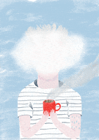 Floating But First Coffee GIF by Lea Linin
