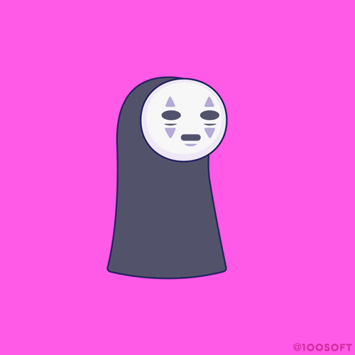 spirited away no face GIF by 100% Soft