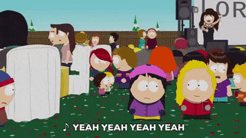 South Park gif. Stan Marsh walks up to Wendy Testaburger at an outdoor party after Bebe leaves. He greets, "Hey Wendy, you having fun?" She tells him, "Yeah, sure. You guys really pulled it off." Stan looks away, "Yeah, well, I couldn't just sit around while my dad was locked away. I love him and he needed me." Wendy comments, "You're so transparent, Stan." Stan looks at her, "What does that mean?"
