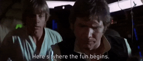 episode 4 heres where the fun begins GIF by Star Wars