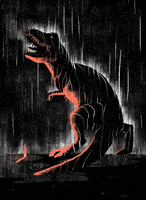 jurassic park rain GIF by Jelly London