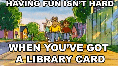 Having Fun Isnt Hard When Youve Got A Library Card GIFs - Get the best GIF on GIPHY