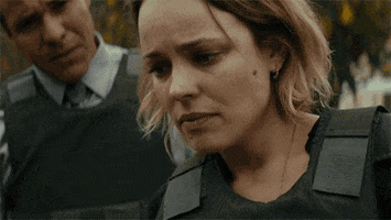 TV gif. Rachel McAdams as Ani Bezzerides wears a bulletproof vest. She nods with a serious, almost worried expression on her face, and quietly says, “Yep.” A man looks at her critically and then steps away from her.