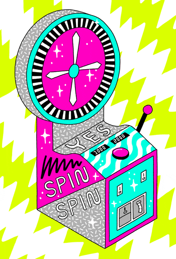 arcade spin GIF by Jenni Sparks