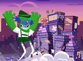 Monsters Ate My Metropolis Happy Dance GIF by Adult Swim Games
