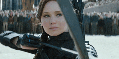 jennifer lawrence aim GIF by The Hunger Games: Mockingjay Part 2
