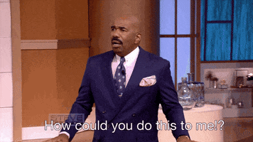 how could you do this to me GIF by Steve Harvey TV