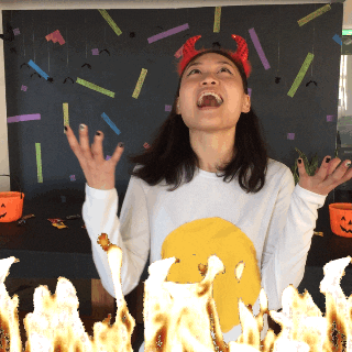 Deviled Eggs Halloween GIF by GIPHY CAM