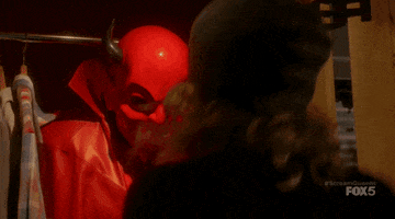 scared mask GIF by ScreamQueens