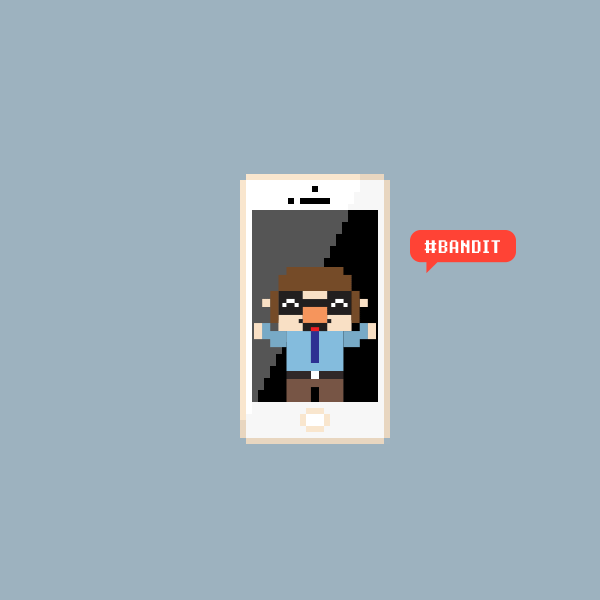 bandits animation pixel pixel art apple GIF