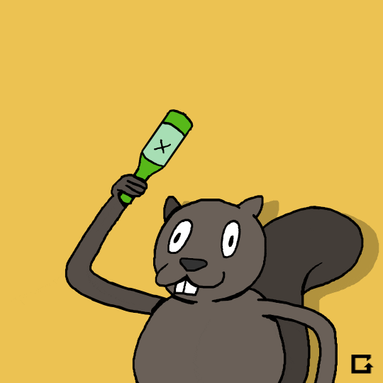 drunk squirrel GIF by Jared D. Weiss