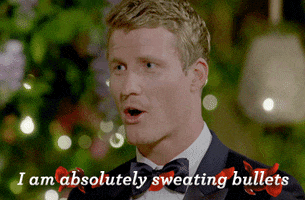 Nervous Sweating Bullets GIF by The Bachelor Australia