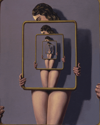reflect rene magritte GIF by Feliks Tomasz Konczakowski