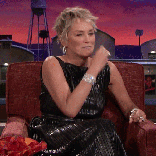 Zip It Sharon Stone GIF by Team Coco - Find & Share on GIPHY