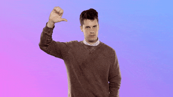 Dislike Thumbs Down GIF by You Blew It!