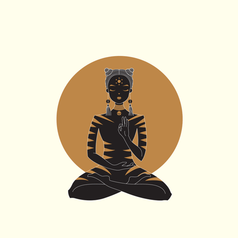 yuelan girl yoga meditation asia GIF