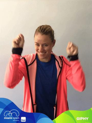 Excited Angelique Kerber GIF by Miami Open