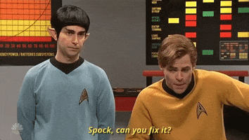 chris pine spock can you fix it GIF by Saturday Night Live