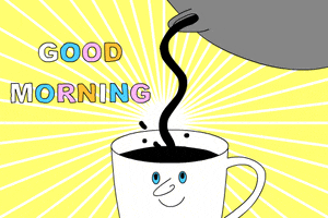 Good Morning Coffee GIF by GIPHY Studios Originals