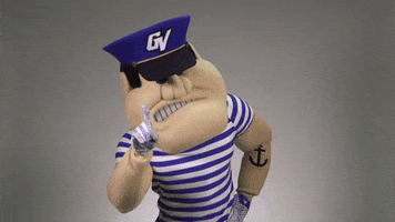 louie the laker finger waggle GIF by Grand Valley State University