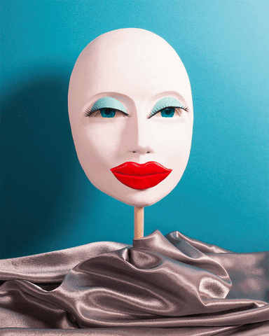 Red Lips Flirting GIF by Melissa Deckert