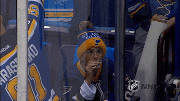 nervous stanley cup playoffs GIF by NHL