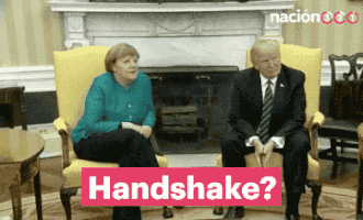 Nacion321 trump handshake saludo merkel GIF