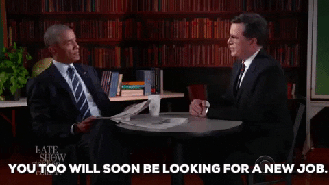 Stephen Colbert Job GIF by Obama - Find & Share on GIPHY