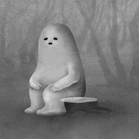 Lonely Black And White GIF by Yi Pan