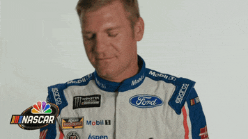 clint bowyer embarassed GIF by NASCAR on NBC