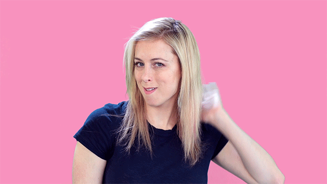 Hair flip flirting
