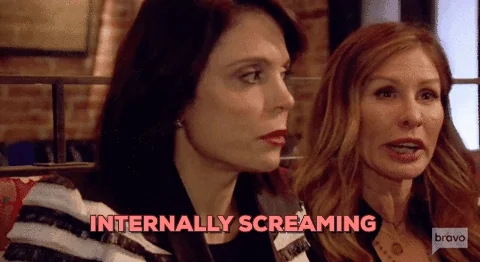 internally screaming real housewives of new york GIF