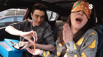 lodovica comello sushi GIF by SINGING IN THE CAR