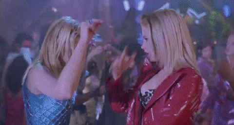 romy and micheles high school reunion dancing GIF