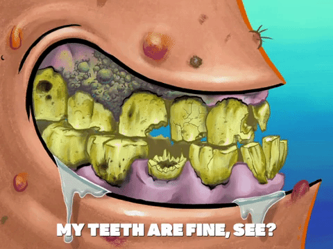 Image result for tooth gif spongebob