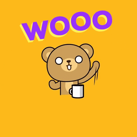 coffee cheer GIF by Posh Bear