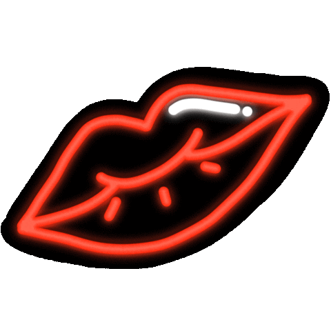 neon kiss Sticker by ptrzykd