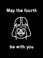 May The Fourth Be With You Black And White GIF by Equal Parts Studio