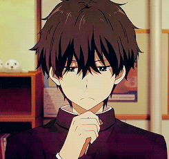 umitsener anime think oreki houtarou oreki GIF