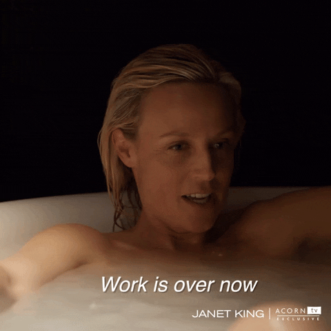 hot tub relax GIF by Acorn TV