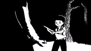 idoshapira animation dark gun forest GIF