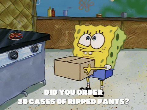 spongebob squarepants ripped pants