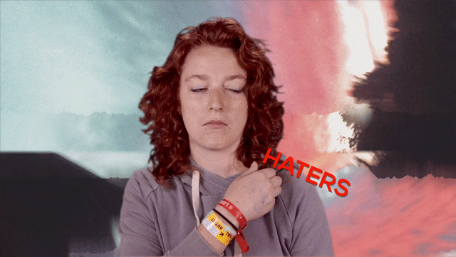 Image result for bye hater gif